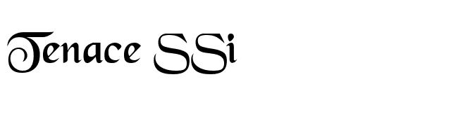 Tenace SSi font preview