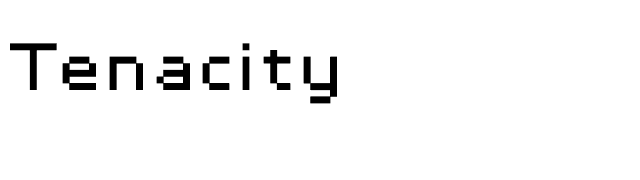 Tenacity font preview