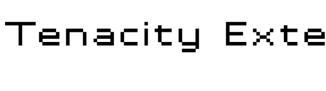 Tenacity Extended font preview