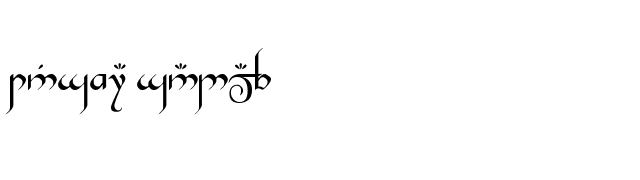 Tengwar Gandalf font preview