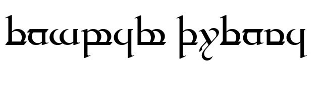 Tengwar Quenya font preview