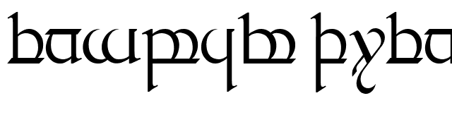 Tengwar Quenya 1 font preview