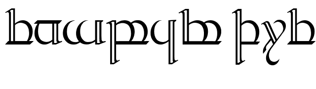 Tengwar Quenya 2 font preview