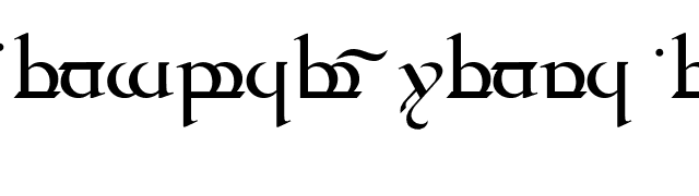 Tengwar Quenya Medium font preview