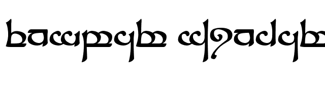 Tengwar Sindarin font preview