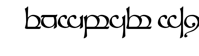 Tengwar Sindarin 1 font preview