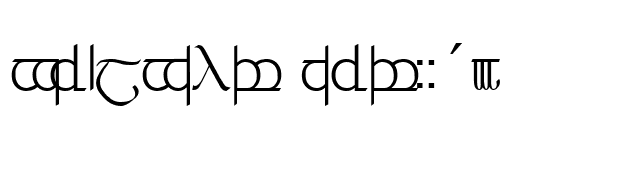 Tengwar ver. # 3 font preview