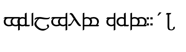 Tengwar ver. # 4 font preview