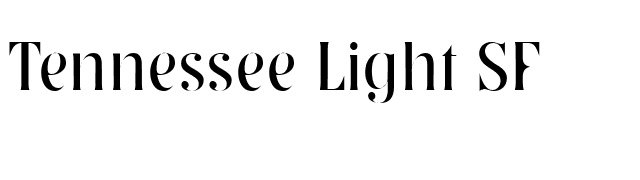 Tennessee Light SF font preview