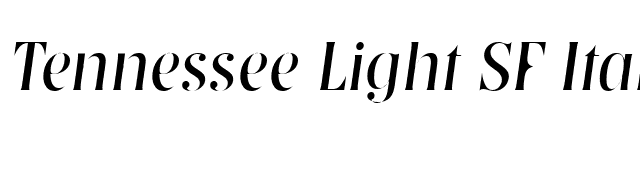 Tennessee Light SF Italic font preview