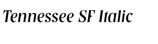 Tennessee SF Italic font preview