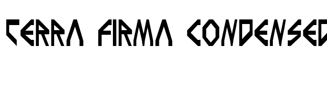 Terra Firma Condensed font preview