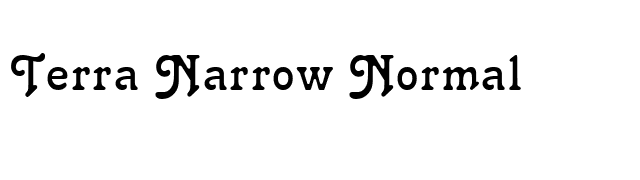 Terra Narrow Normal font preview