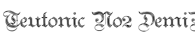 Teutonic No2 DemiBold font preview