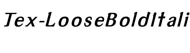 Tex-LooseBoldItalic font preview