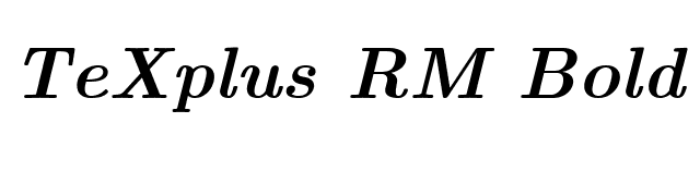 TeXplus RM Bold Italic font preview