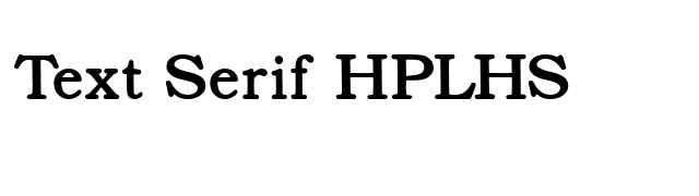 Text Serif HPLHS font preview