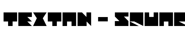 Textan - Square font preview