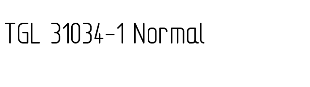 TGL 31034-1 Normal font preview