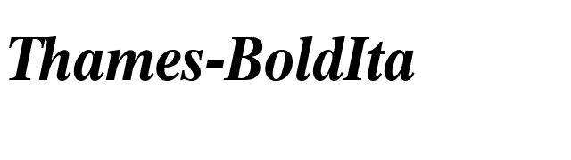 Thames-BoldIta font preview