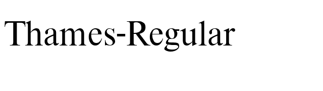 Thames-Regular font preview