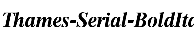 Thames-Serial-BoldItalic font preview