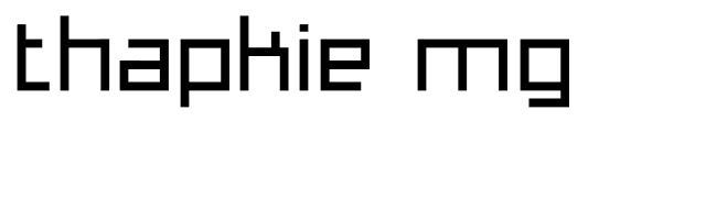 Thapkie MG font preview