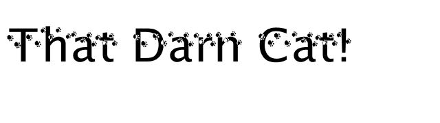 That Darn Cat! font preview