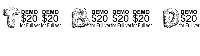 The Blob Demo font preview