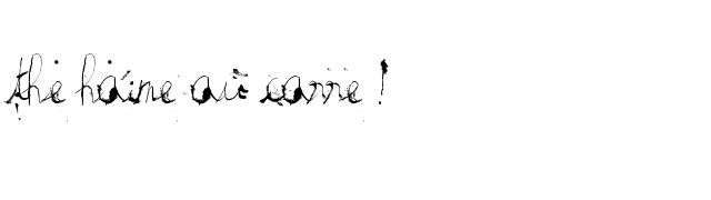 The haine au carre ! font preview