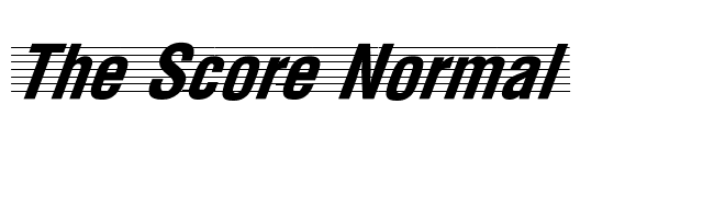 The Score Normal font preview