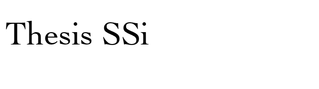 Thesis SSi font preview