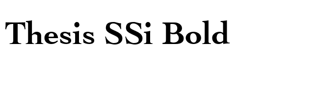 Thesis SSi Bold font preview