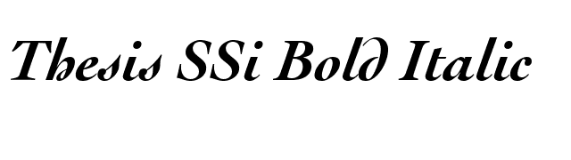 Thesis SSi Bold Italic font preview