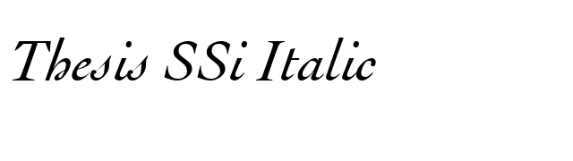 Thesis SSi Italic font preview