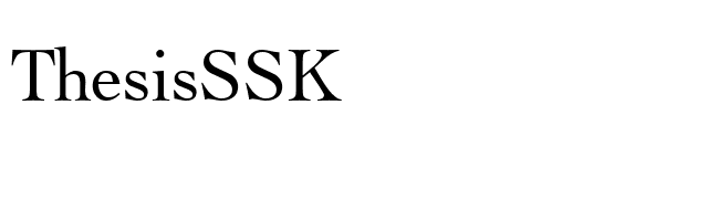 ThesisSSK font preview