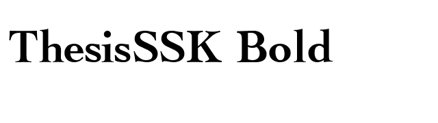 ThesisSSK Bold font preview