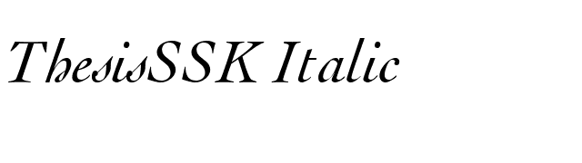 ThesisSSK Italic font preview