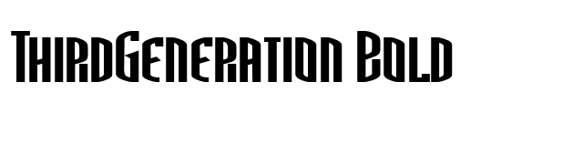 ThirdGeneration Bold font preview