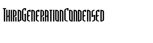 ThirdGenerationCondensed font preview