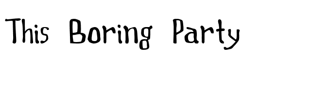 This Boring Party font preview