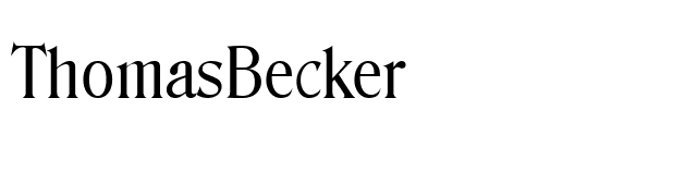 ThomasBecker font preview