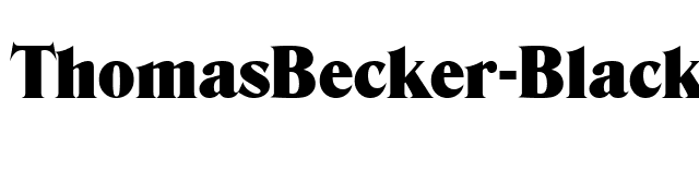 ThomasBecker-Black font preview