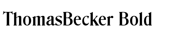 ThomasBecker Bold font preview