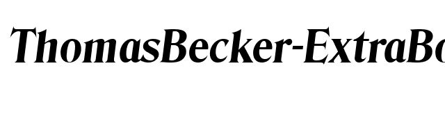 ThomasBecker-ExtraBold Italic font preview