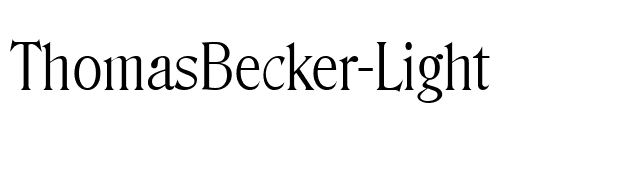 ThomasBecker-Light font preview