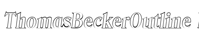 ThomasBeckerOutline Bold Italic font preview