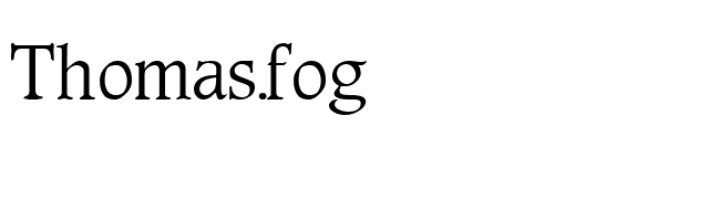 Thomas.fog font preview