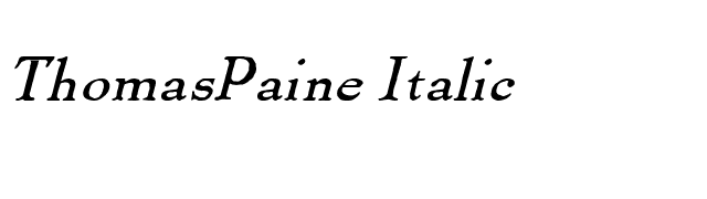 ThomasPaine Italic font preview