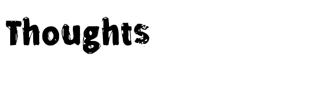 Thoughts font preview